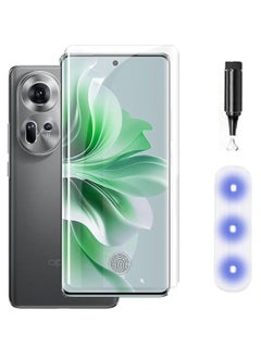Generic Screen Protector Full HD Quality UV Tempered Glass Edge to Edge For Oppo Reno 11 5G/Reno 11 Pro 5G Screen Coverage with Easy Installation Kit (Transparent)  - Image 1
