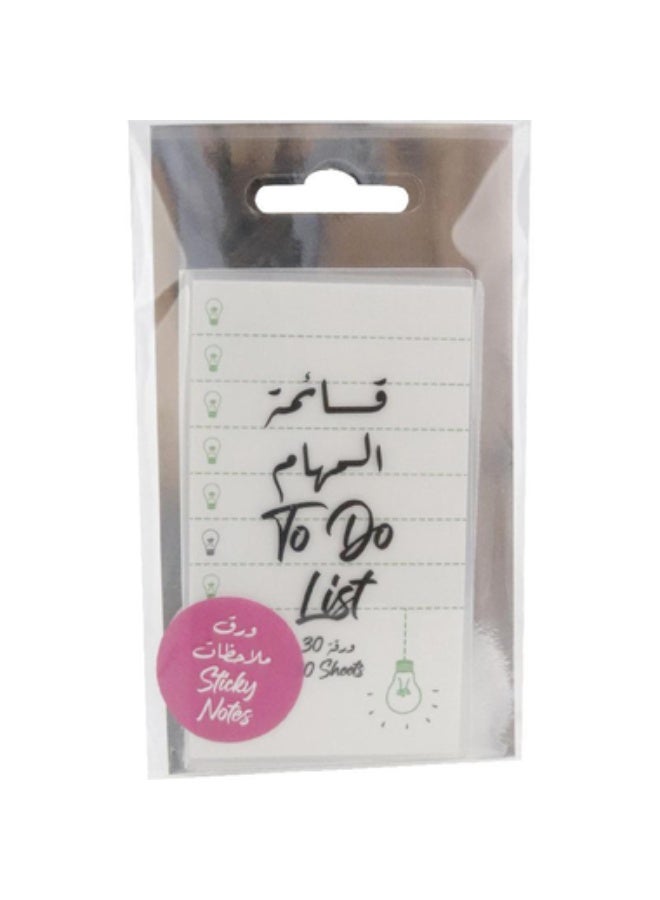 روكو ملاحظات لاصقة عصرية "قائمة المهام - دفتر ملاحظات 3 بوصات، 1.5 بوصة × 2 بوصة، وردي - Image 1