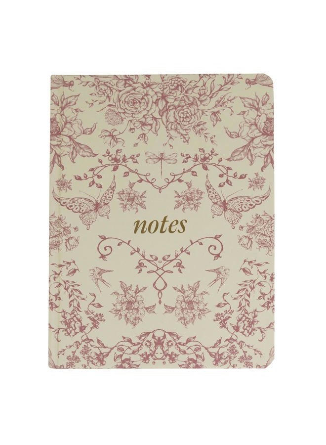 pearhead Red Toile Hardcover Journal – 6x8 Vintage College-Ruled Notebook, 200 Lined Pages for Notes & Journaling - Image 1