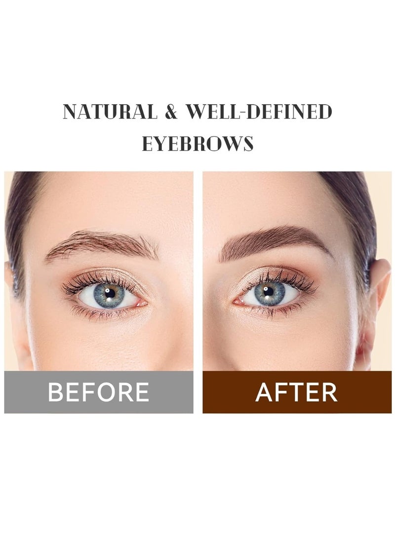 Music Flower Stereoscopic Eyebrow Pencil Double Ended Eyebrow Pencil Waterproof Natural Brow Enhancing Pen Smudge Proof Long Lasting Eye Makeup Fine Eyebrow Pen Dark Brown  - Image 5