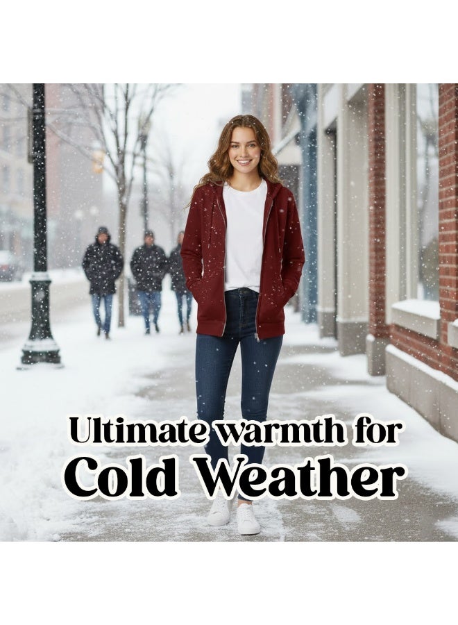 PRINTSHOP4ME Women’s Hoodie With Zipper – Cotton Hooded Neck | Long Sleeve With Kangaroo Pocket | Warm Everyday Wear For Travel,Sports, Work,Outdoor Walks And Casual Outfits - Image 3