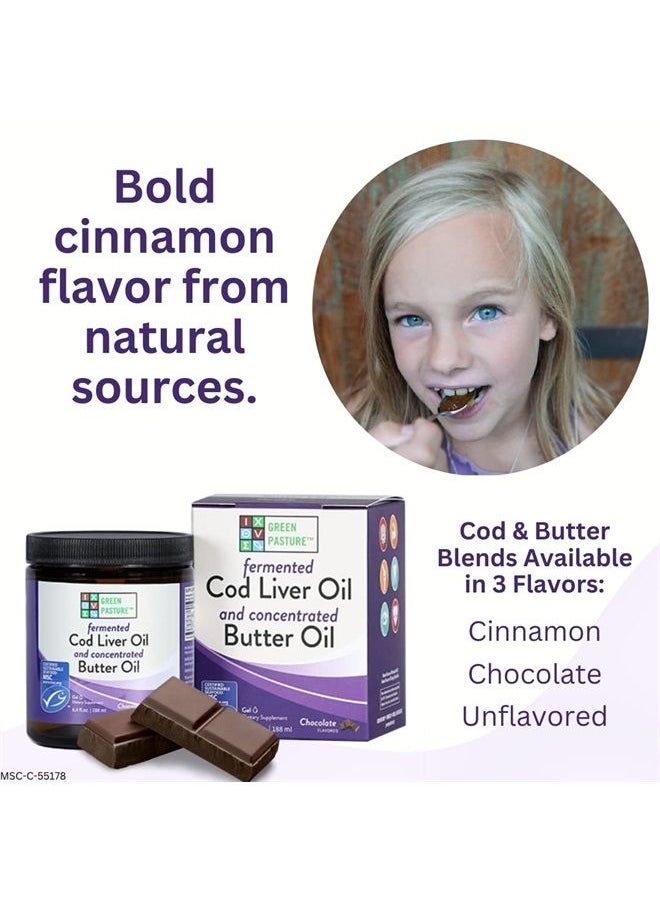 Green Pasture - Butter Oil/Fermented Cod Liver Oil Blended Gel - 6.4 oz.- Vitamin A & D- EPA - DHA - Omega Fatty Acids (Chocolate) - Image 1