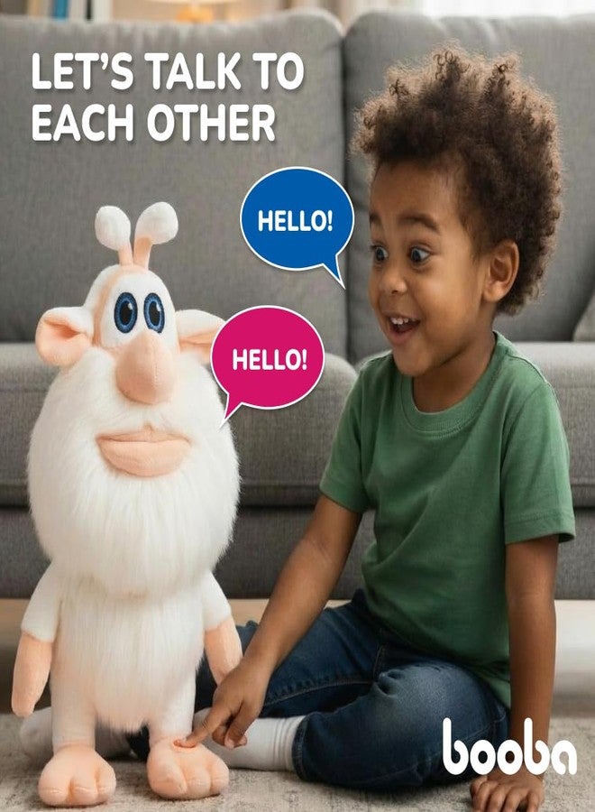 Booba Talking Plush Toy - 13.5" | Officially Licensed Interactive Plush | Soft & Cuddly Stuffed Animal | Repeats What You Say for Kids Fans - Image 3