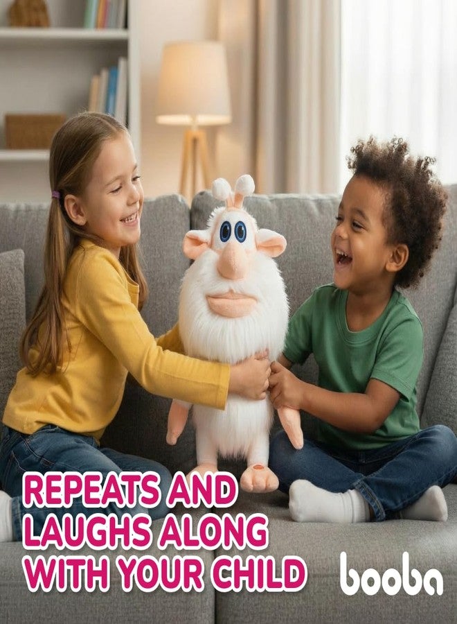 Booba Talking Plush Toy - 13.5" | Officially Licensed Interactive Plush | Soft & Cuddly Stuffed Animal | Repeats What You Say for Kids Fans - Image 4