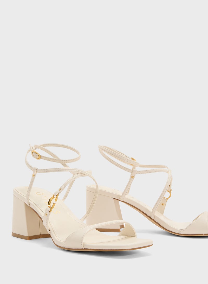 GUESS Ankle Strap Mid Heel Sandals  - Image 4