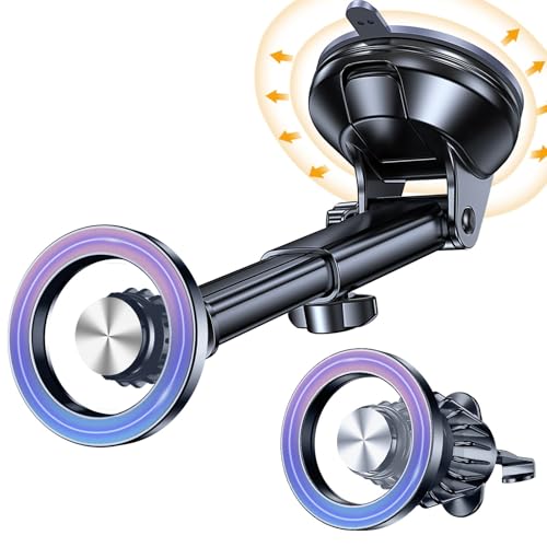 Coolpow for MagSafe Car MountWindshieldVentDashMagnetic Phone Holder for Car Phone Holder Mount Cell Phone Holders for Your Car Accessories Suction Phone Mount for Car Truck Stand for iPhone 17 16 - Image 1