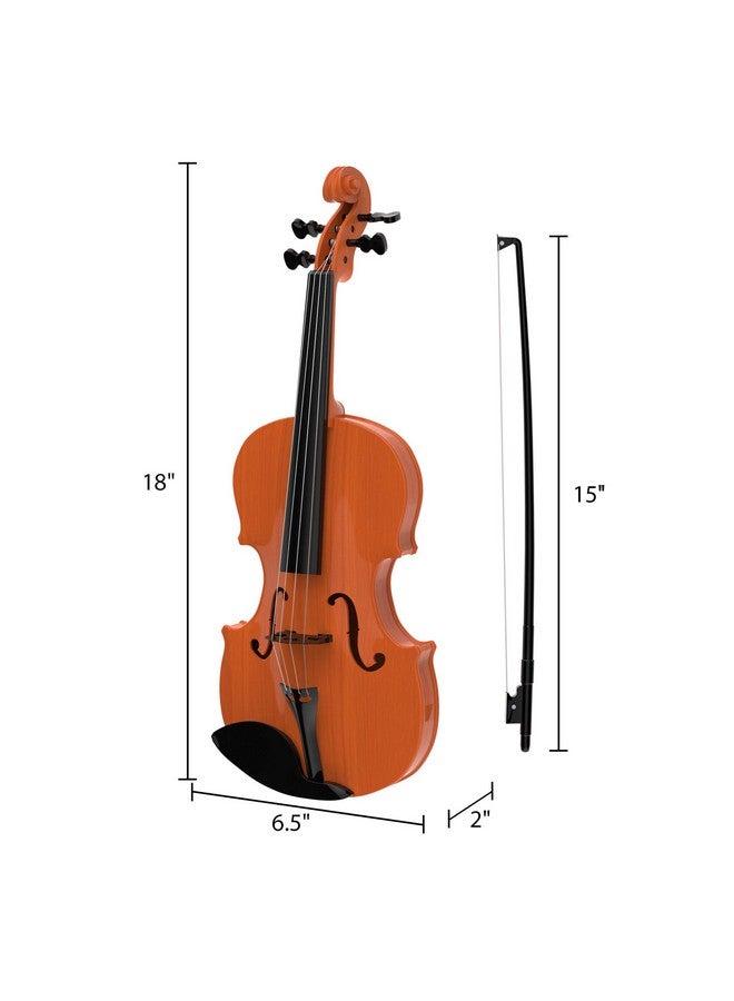 Hey! Play! Kid’s Toy Violin with 4 Adjustable Strings and Bow - Musical Sounds- Realistic-Looking Instrument for Learning Classical Music - Image 2