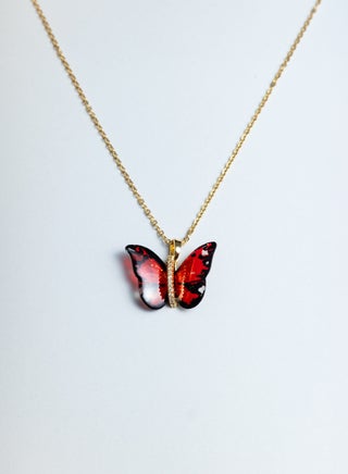 Gold and dark red butterfly