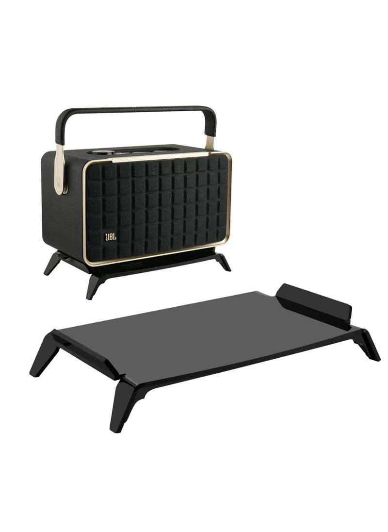 General - JBL Authentics 300 Wireless Home Speaker Desktop Speaker Stand, Acrylic Speaker Base Stand, Desktop Stand, Non-Slip Desktop Stand (Black) - Image 1