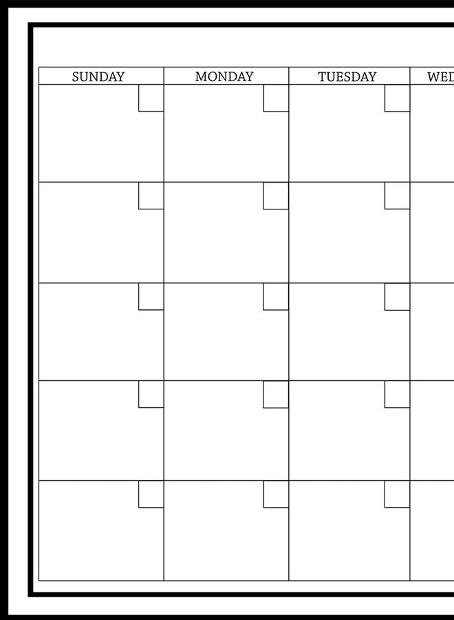 WallPops WPE0447 Large Monthly Dry Erase Calendar Decal, White & Off-White - Image 5
