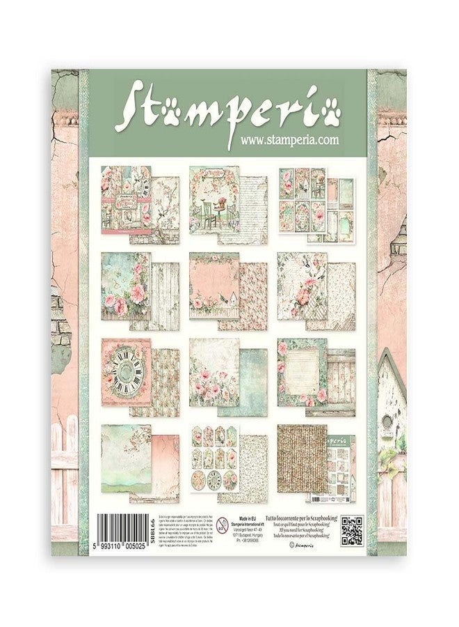 STAMPERIA INTERNATIONAL, KFT PAPER PAD 12X12 10PK HOUSE ROSE, 30.5 x 30.5 (12" x 12"), Multicoloured - Image 2