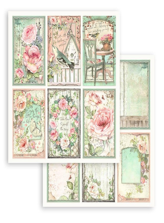 STAMPERIA INTERNATIONAL, KFT PAPER PAD 12X12 10PK HOUSE ROSE, 30.5 x 30.5 (12" x 12"), Multicoloured - Image 4