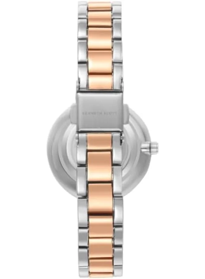 KENNETH SCOTT Kenneth Scott Women's PC21 Movement Watch, Analog Display and Stainless Steel Strap - K23533-KBKW, TwoTone Rose Gold