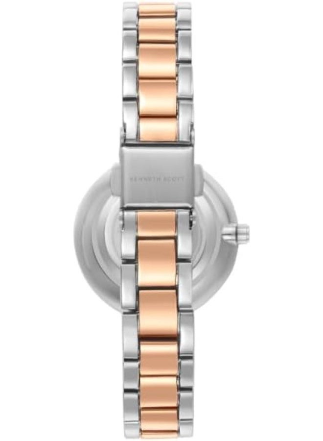 Kenneth Scott Women's PC21 Movement Watch, Analog Display and Stainless Steel Strap - K23533-KBKW, TwoTone Rose Gold - Image 3