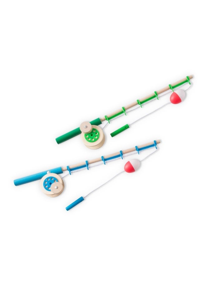 Melissa & Doug Catch & Count Fishing Game – Wooden Magnetic Fishing Set with 2 Fishing Rods, 10 Numbered Fish, Spinner Game & Storage Crate | Educational Counting & Matching Game for Kids Ages 3+ | SM-6075147 - Image 2