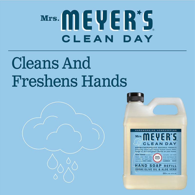 MRS. MEYER'S CLEAN DAY Liquid Hand Soap Refill, Rainwater, 33 OZ - Image 5