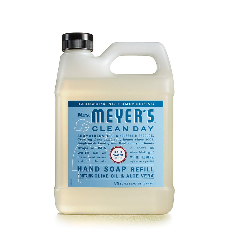 MRS. MEYER'S CLEAN DAY Liquid Hand Soap Refill, Rainwater, 33 OZ - Image 1