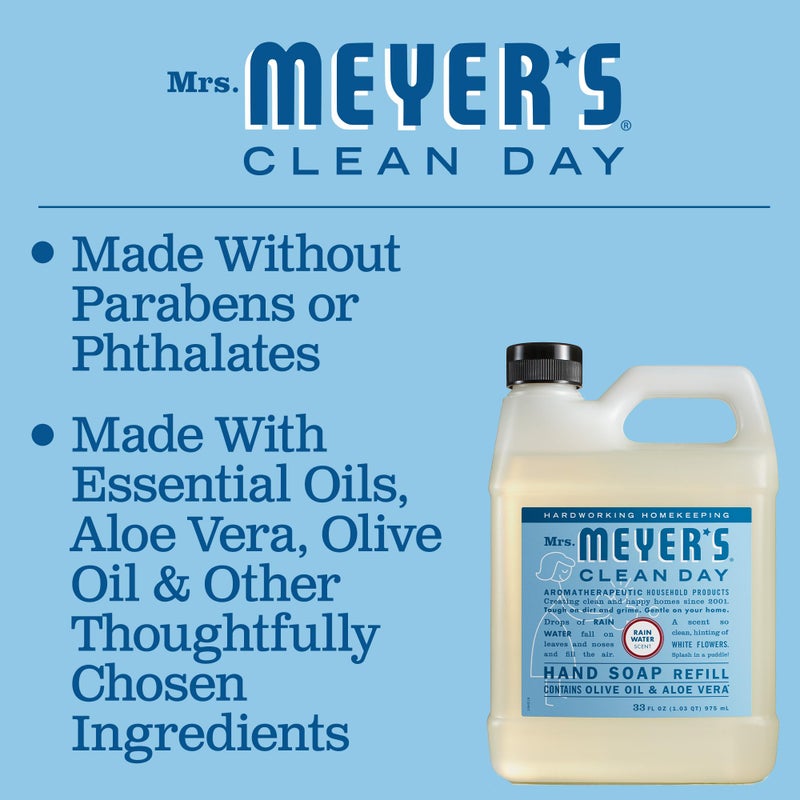 MRS. MEYER'S CLEAN DAY Liquid Hand Soap Refill, Rainwater, 33 OZ - Image 4