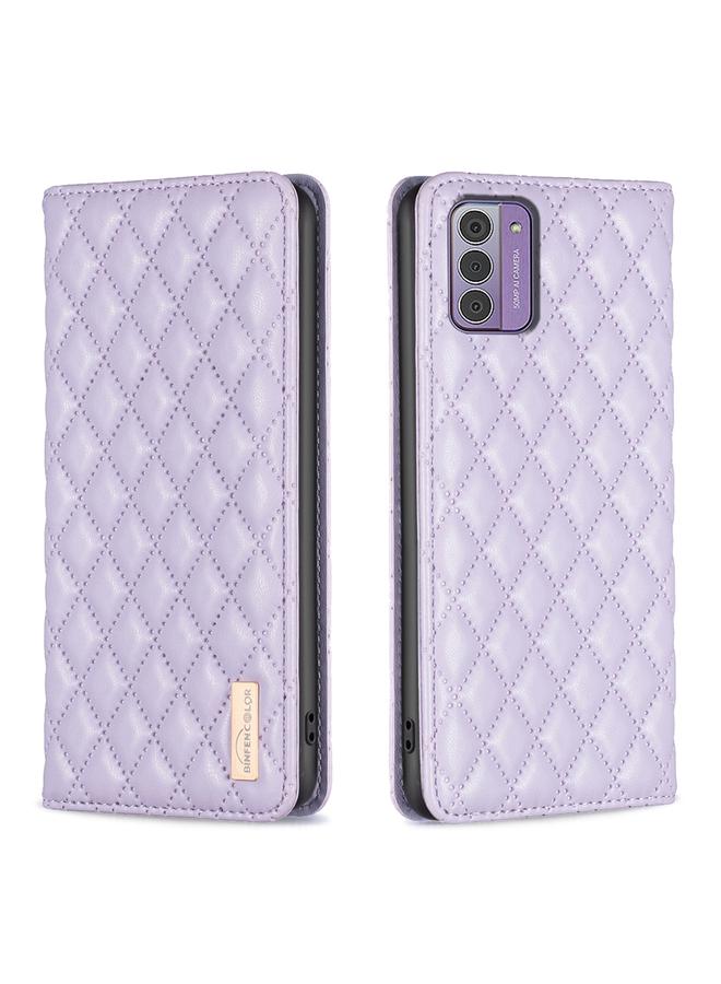 اس-توب جراب لهاتف Nokia G42/G310، جراب جلدي مغناطيسي بتصميم شبكي ماسي - Image 1