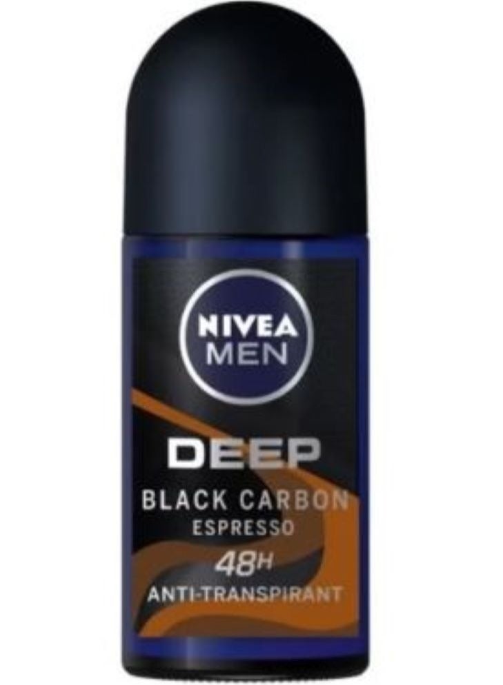 Nivea Roll On Deodorant For Men Deep Black Carbon Espresso 50 ml