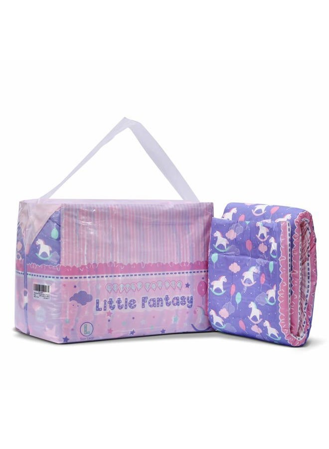 Littleforbig Printed Adult Brief Diapers 10 Pieces - Little Fantasy (Large 36"-46") - Image 1