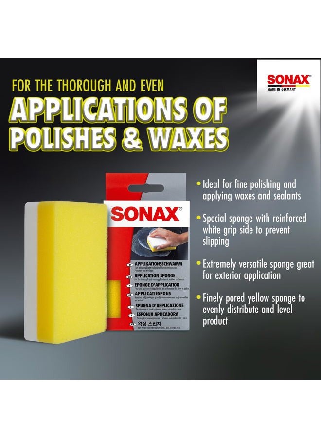 Sonax Application Sponge (1 Piece) - For The Thorough And Even Application Of Polishes, Waxes And Plastic Care Products | Item No. 04173000 - Image 2