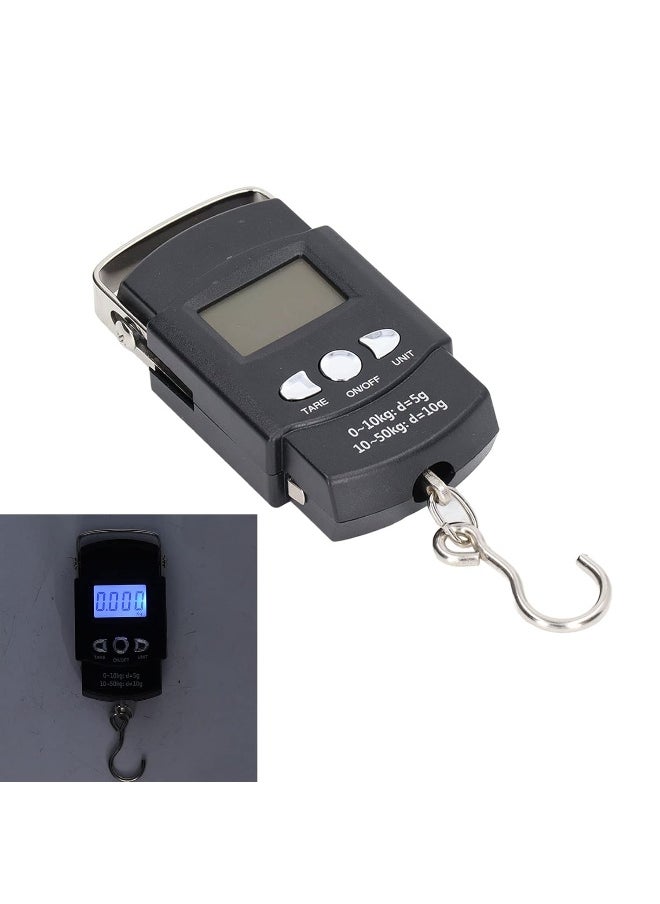 Portable Electronic Scale Easy to Read Large LCD Display 50kg Digital Hanging Scale Portable Carrying Scale