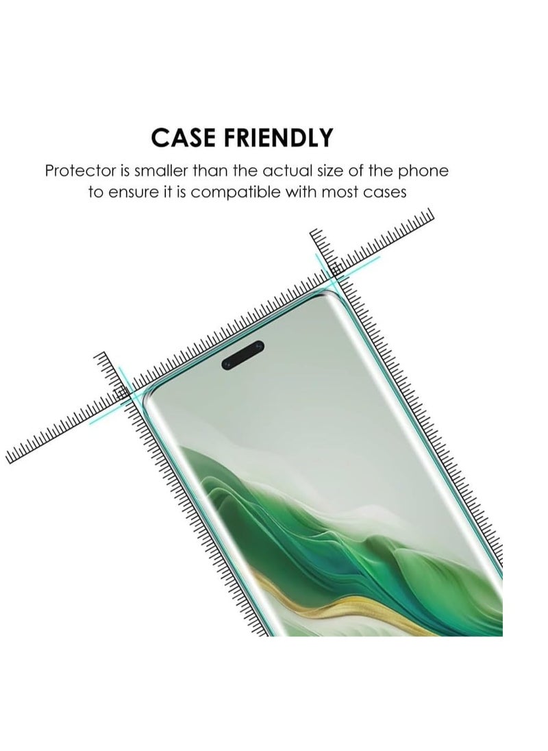 Generic Full Glass Screen Protector For Honor X9a UV Tempered Glass Full Glue Cover Screen Protector For Fingerprint Unlock Screen Glass Film  - Image 2