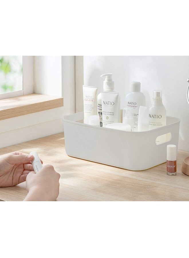 JOMILA Small Storage Bin, Durable Storage Basket Cabinet Organizer, Pack of 6 (White) - Image 2