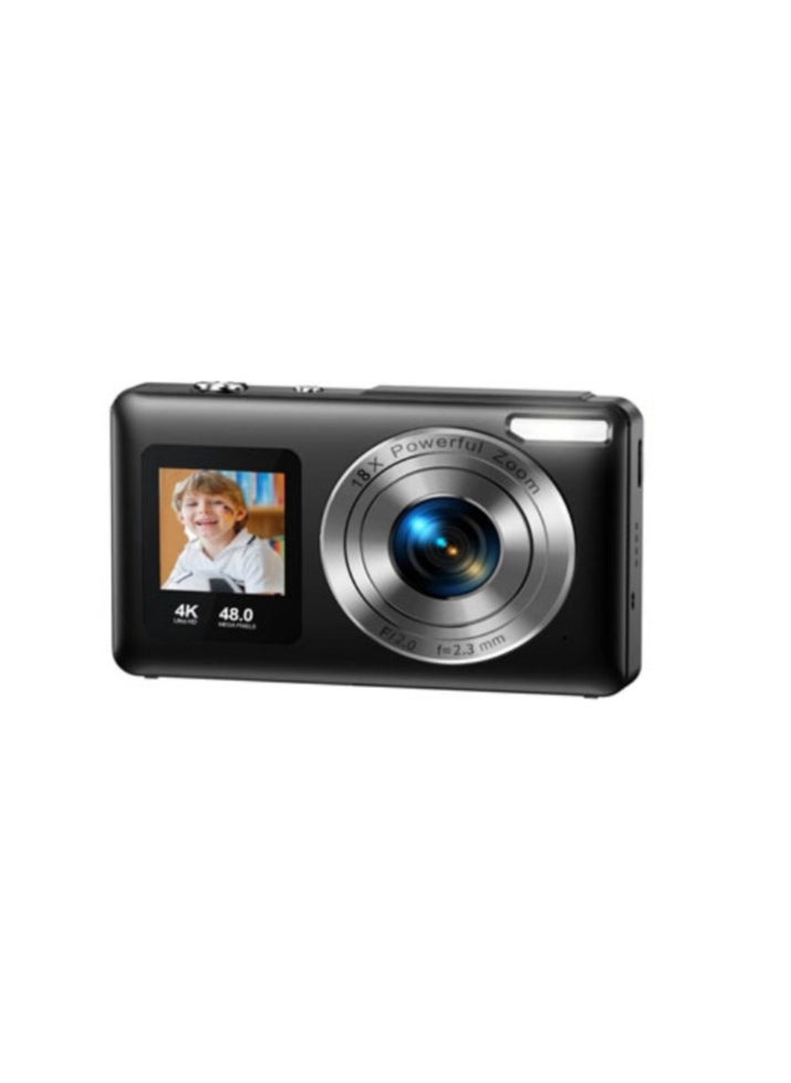 PROMAGE PROMAGE PC110 Digital Camera 4K – Black, Dual Screen (2.4″ + 1.3″), 48MP (Interpolated), 18X Zoom, Selfie Mode, USB Rechargeable  - Image 1