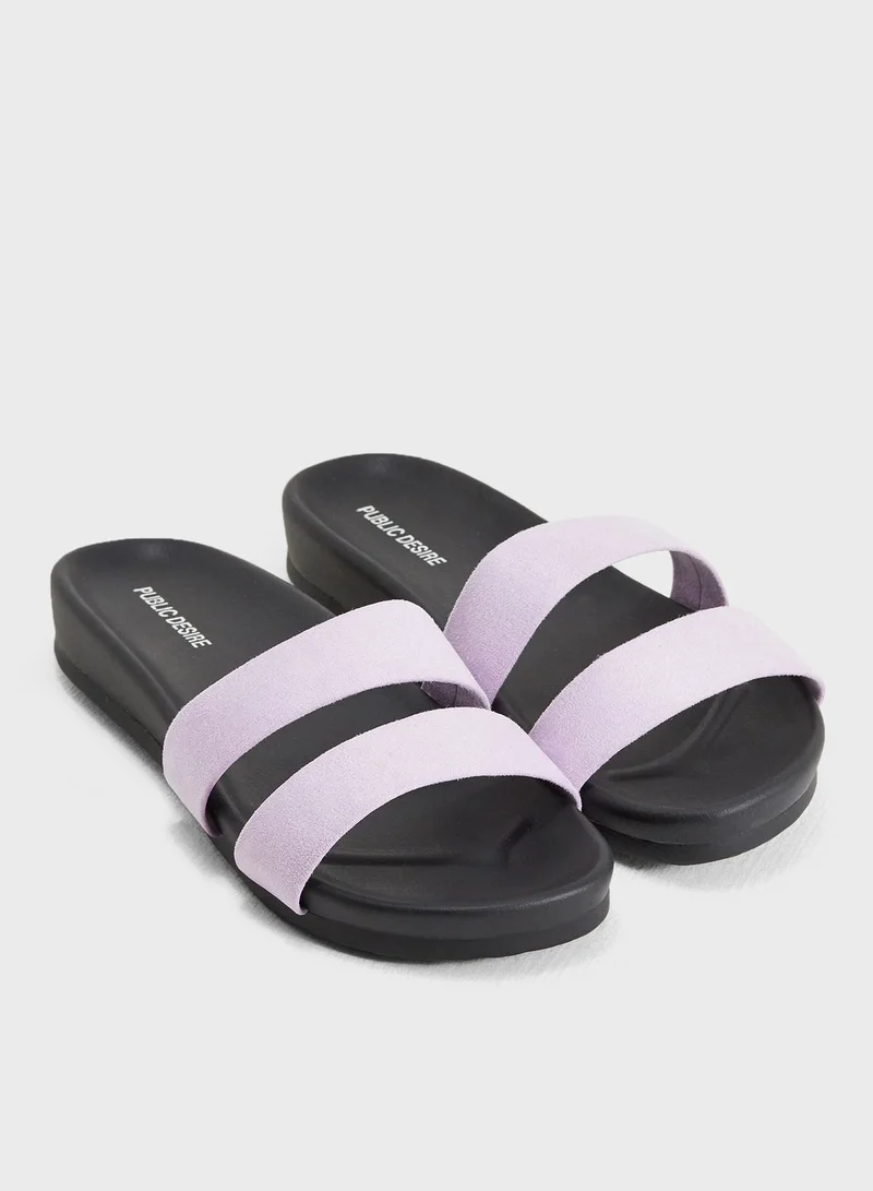 PUBLIC DESIRE Peyton Double Strap Slide