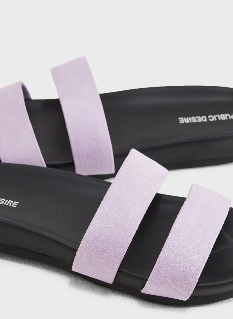 PUBLIC DESIRE Peyton Double Strap Slide