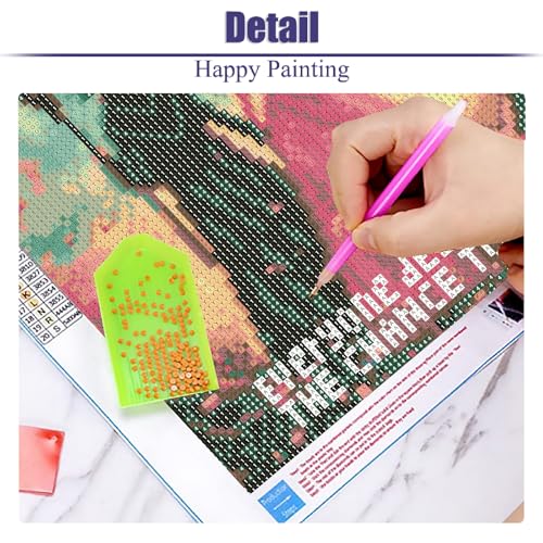 NEGEKFKX Witch Diamond Art Kits for Adults Beginners,Princess Diamond Painting Kits for Adults,5D Full Drill DIY Diamond Dot Gem Art Kit Wall Home Decor Arts Craft 12x16 inch - Image 5