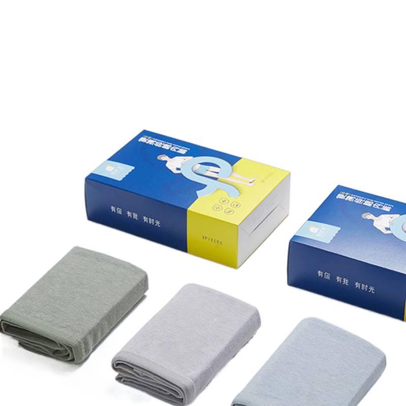 JHJ ملابس داخلية رجالية للاستعمال مرة واحدة، عبوة من 3 قطع، مقاس XL للسفر للعمل والمكتب من القطن - Image 3