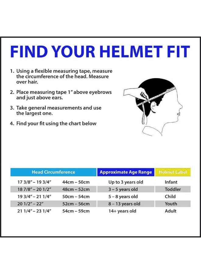 Generic Blue Cartoon Full Face Kids Helmet - Image 4