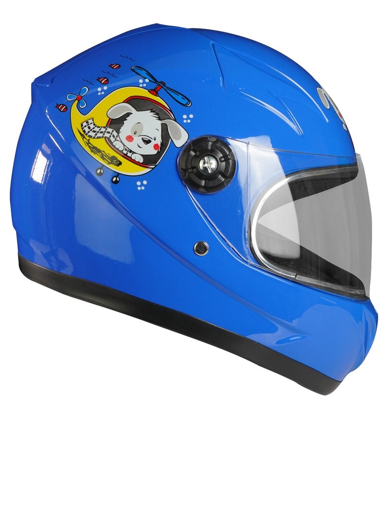 Generic Blue Comic Cartoon Children Full Face Safety Helmet Lightweight and Breathable Helmet  - Image 1
