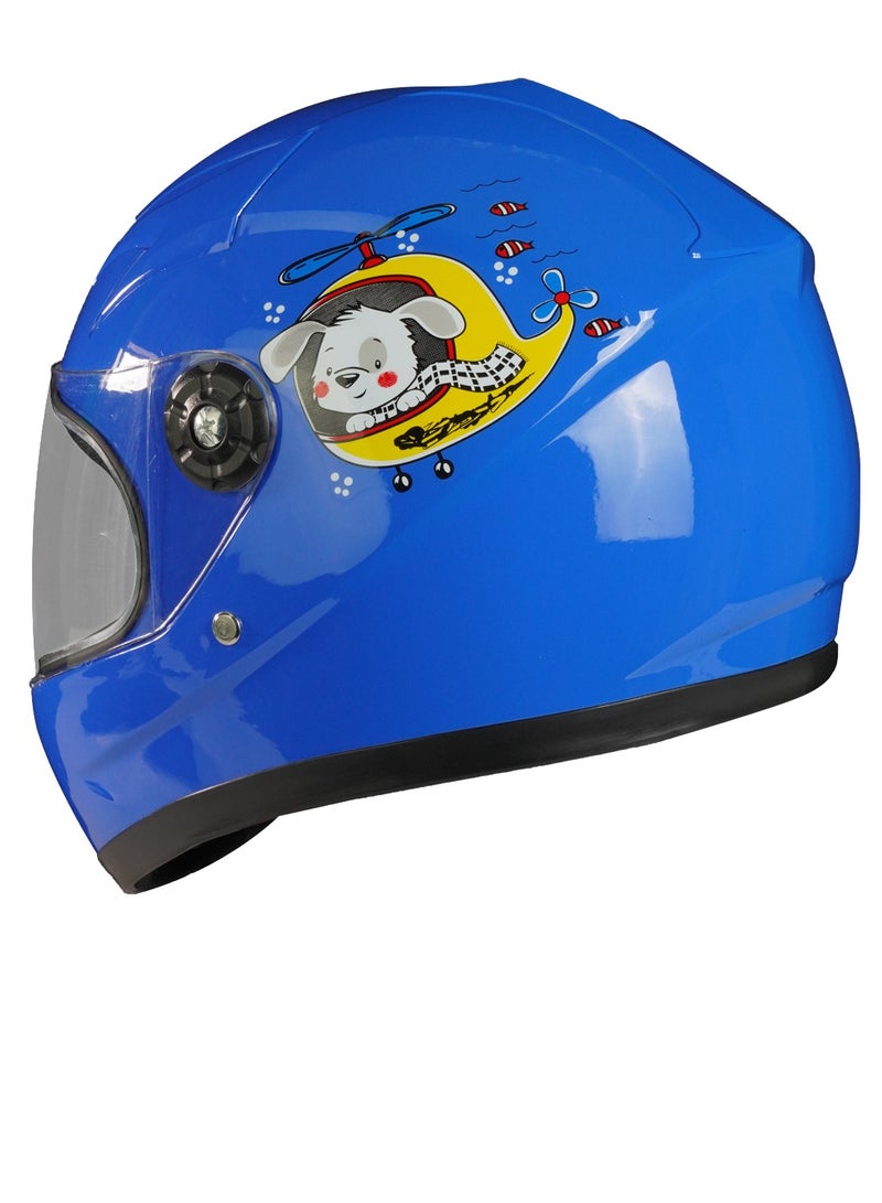 Generic Blue Comic Cartoon Children Full Face Safety Helmet Lightweight and Breathable Helmet  - Image 3