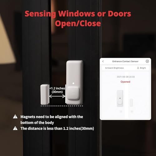 SwitchBot Door Alarm Contact Sensor - Smart Home Security Wireless Window Alarm and Door Sensor, Add SwitchBot Hub to Make it Compatible with Alexa - Image 3