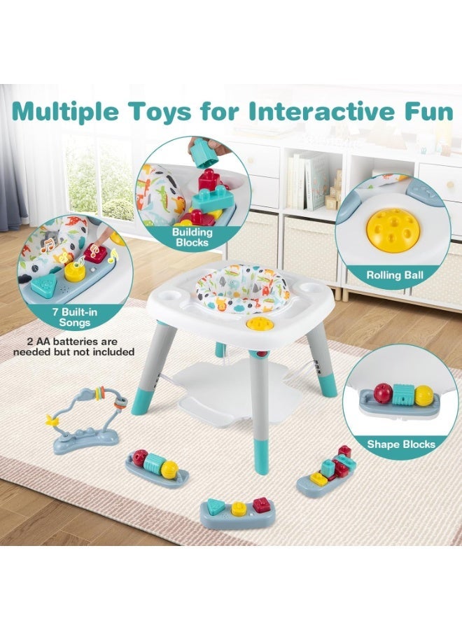 Kidilo 6-in-1 Baby Activity Center: Baby Jumper and Interactive Play Table with 360-Degree Rotating Seat, Detachable Toys and Music, Montessori-Inspired Design; Activity Center for Infants Aged 6–36 Months. - Image 3