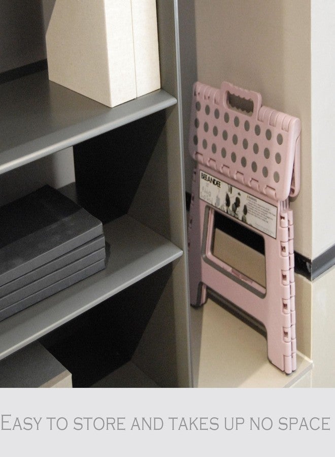 BEEANDEE Foldable Step Stool Sturdy Safe Enough - Holds up to 300 Lb - 11 inch Footstool for Adults or Kids, Folding Ladder Storage/Opens Easy, for Kitchen,Toilet,Camping (Dusty Pink Puple) - Image 5
