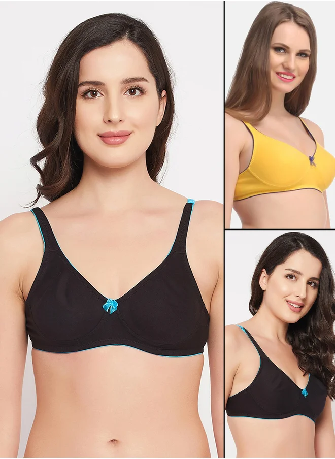 Clovia Clovia Pack of 2 - Non-Wired Non-Padded Bra with Demi Cups