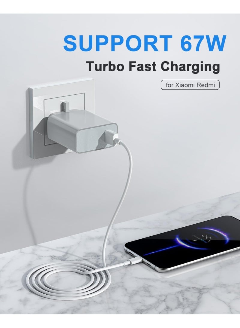 MUNTAQI 67W USB C Turbo Charger Plug with Fast Charging Cable | Type-C Power Adapter for Android Smartphones, Tablets, iPhone 15, MacBook Air, iPad, Samsung, Xiaomi, OnePlus | PD 3.0 GaN Wall Charger - Image 4