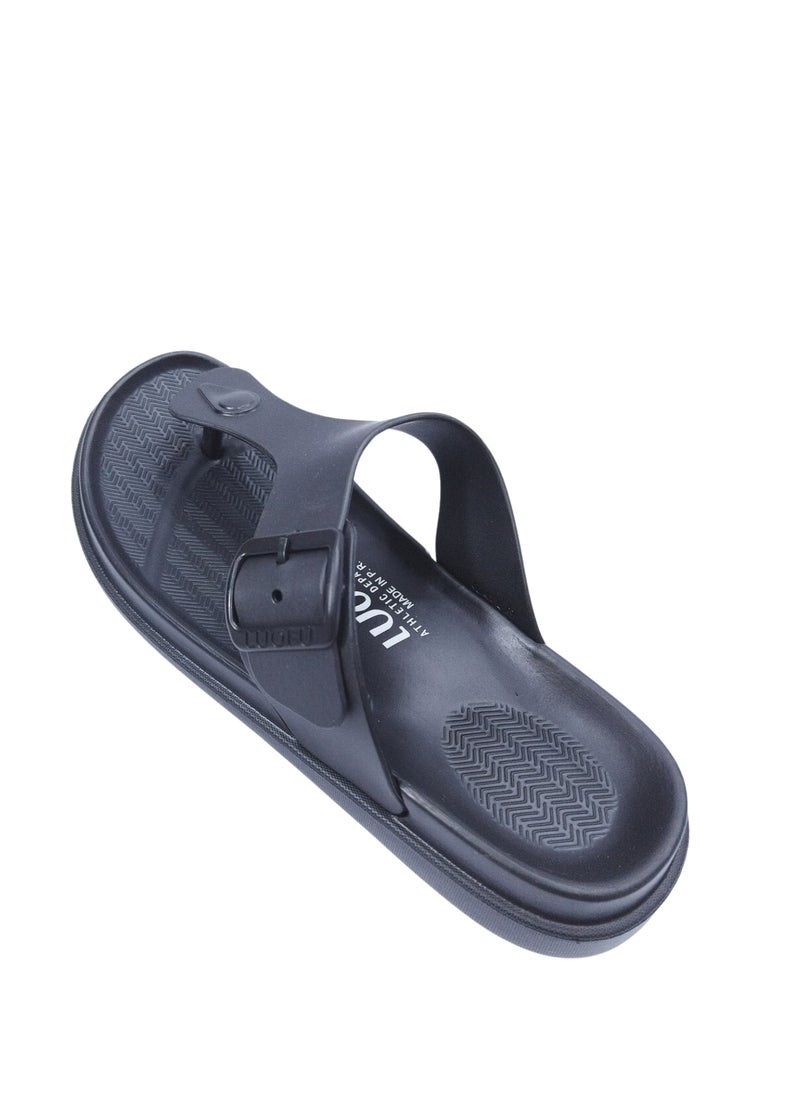 LUOFU Anti-slip flip flops for men and women lightweight summer slippers LF6175B-01-BK  - Image 3