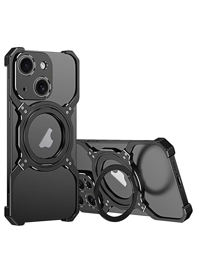 S-TOP Case For iPhone 14 Mechanical Arm Borderless MagSafe Holder Metal Phone Case - Image 1