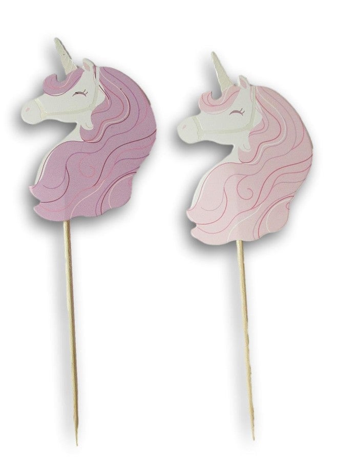 Show-Offs Unicorn Treat Topper Picks - Decorate 25 Cupcakes or Other Treats with Colorful Picks - Image 2