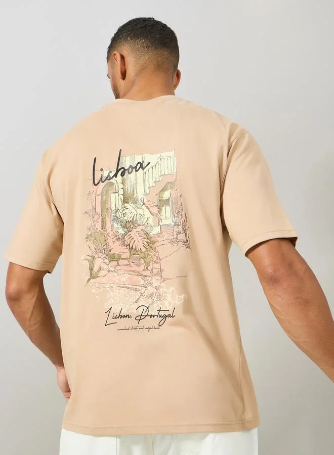 Styli Premium Heavyweight Graphic Oversized T-Shirt