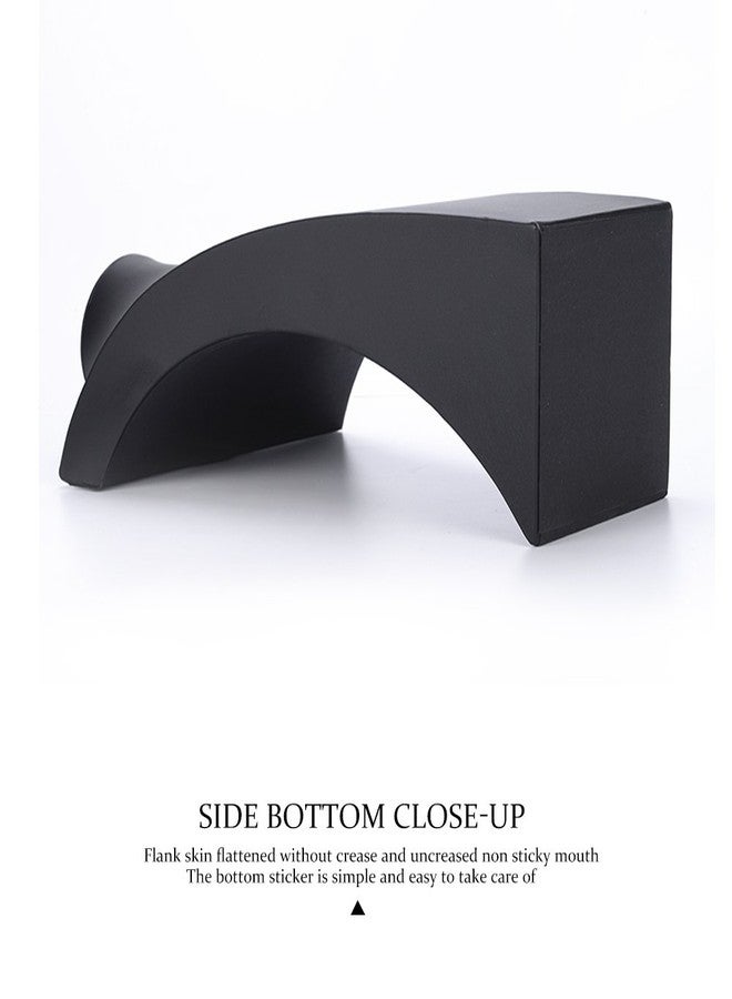 Oirlv Black Leatherette Necklace Pendant Chain Jewelry Bust Display Holder Stand (H15.34) - Image 4