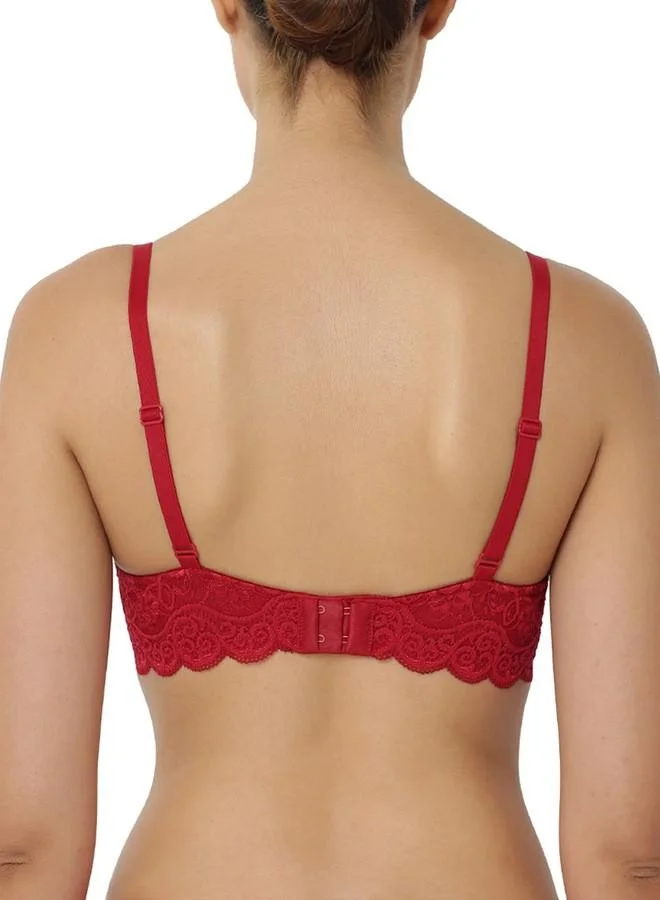 ترايامف Triumph International Padded Lace Magic Wire Fashion Bra (110I492 02_Paprika Red_34C)