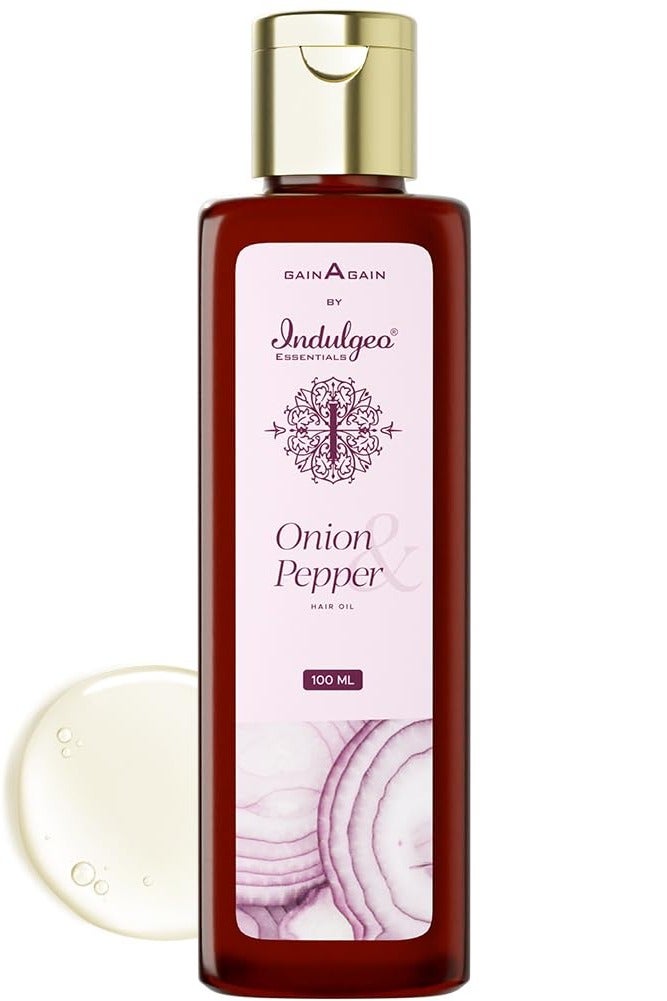 Indulgeo Essentials Nourishing Onion Hair Oil Unlock Hair Growth and Control Hair Fall 100ml - Image 1