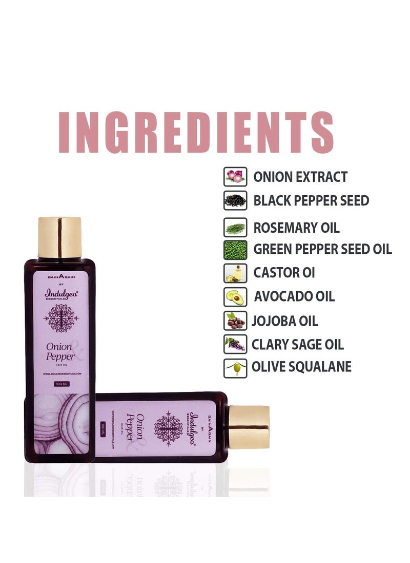 Indulgeo ESSENTIALS Indulgeo Essentials Nourishing Onion Hair Oil Unlock Hair Growth and Control Hair Fall 100ml  - Image 2